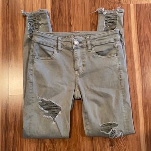 Olive green American Eagle jeans